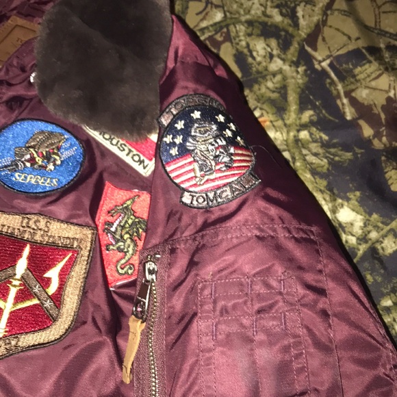 TopGun bomber jacket with removable collar - Picture 5 of 7